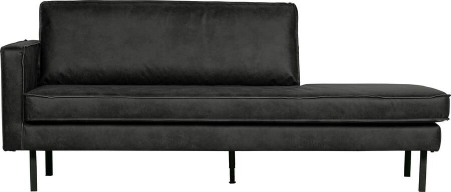 BePureHome | Rodeo Daybed Left Zwart | Zitmeubels woonkamer | 2-zitsbank