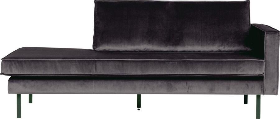 BePureHome | Rodeo Daybed Right Velvet Antraciet | Zitmeubels woonkamer | 2-zitsbank