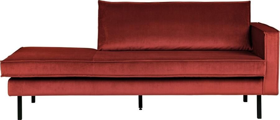 BePureHome | Rodeo Daybed Right Velvet Chestnut | Zitmeubels woonkamer | 2-zitsbank