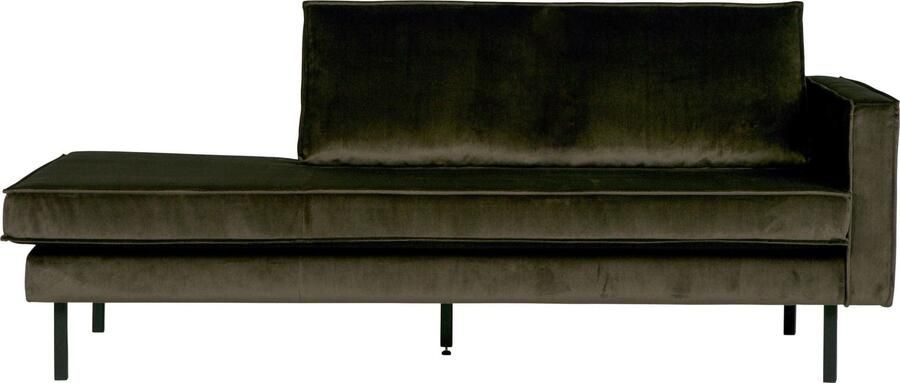 BePureHome | Rodeo Daybed Right Velvet Dark Green Hunter | Zitmeubels woonkamer | 2-zitsbank