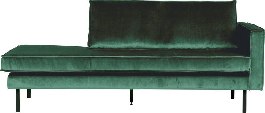 BePureHome | Rodeo Daybed Right Velvet Green Forest | Zitmeubels woonkamer | 2-zitsbank