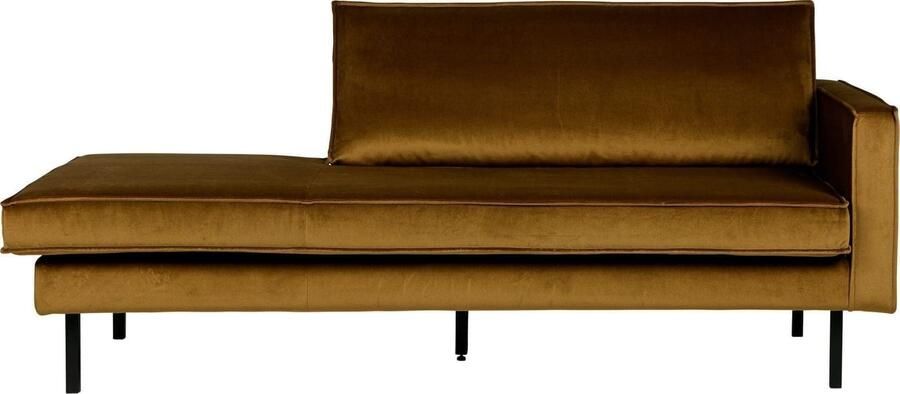 BePureHome | Rodeo Daybed Right Velvet Honing Geel | Zitmeubels woonkamer | 2-zitsbank