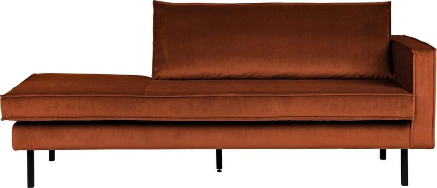 BePureHome | Rodeo Daybed Right Velvet Roest | Zitmeubels woonkamer | 2-zitsbank