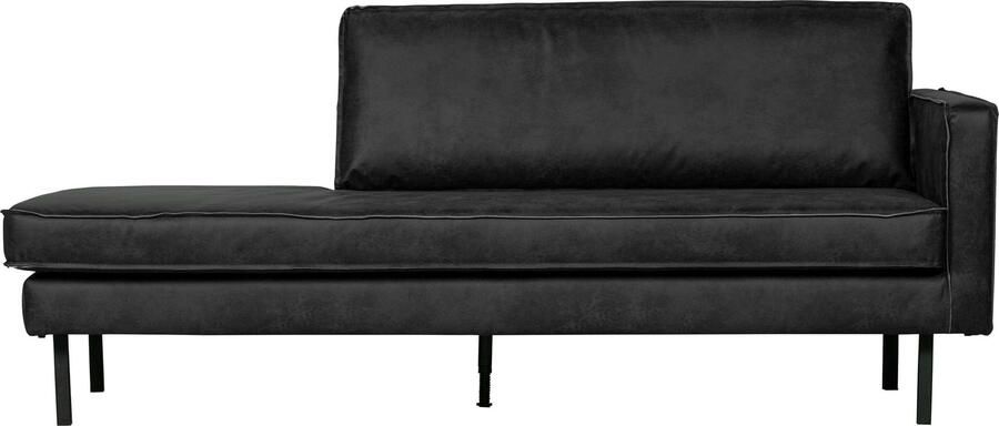 BePureHome | Rodeo Daybed Right Zwart | Zitmeubels woonkamer | 2-zitsbank