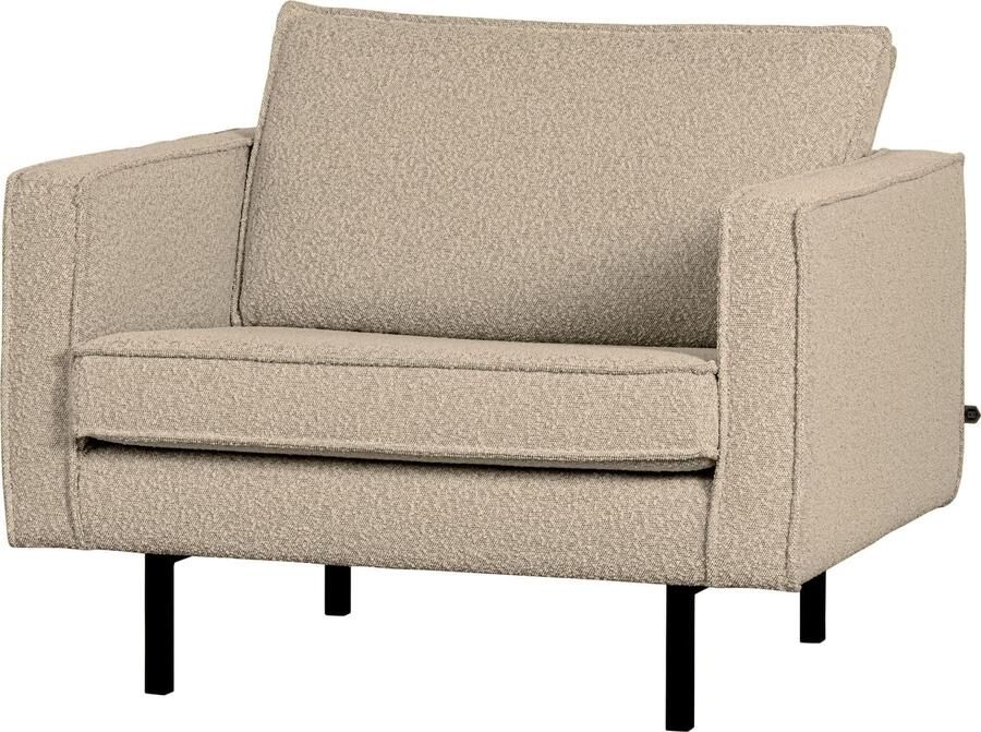 BePureHome | Rodeo fauteuil boucle beige | Zitmeubels woonkamer | Fauteuil