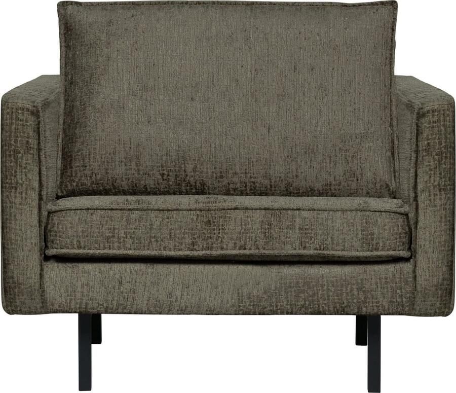 BePureHome | Rodeo fauteuil structure velvet frost | Zitmeubels woonkamer | Fauteuil