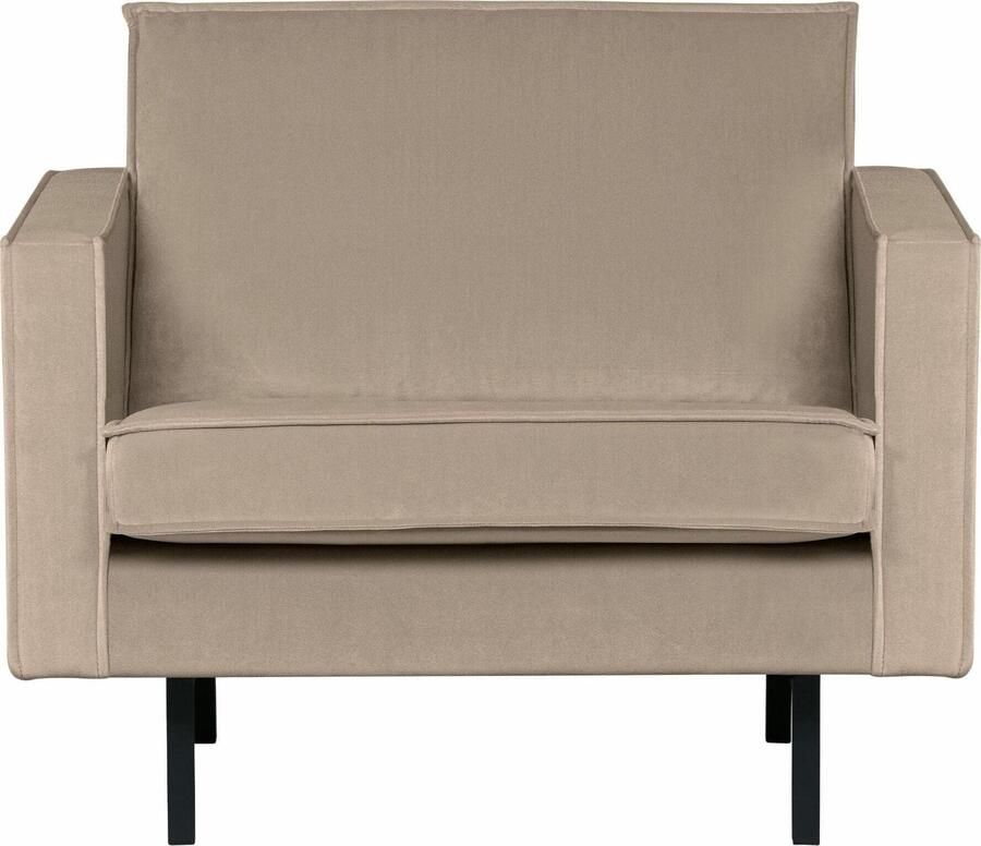 BePureHome | Rodeo Fauteuil Velvet Khaki | Zitmeubels woonkamer | Fauteuil