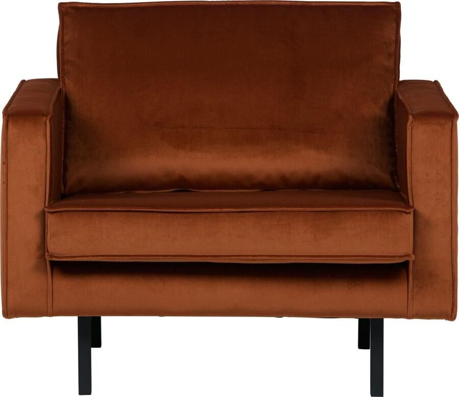BePureHome | Rodeo Fauteuil Velvet Roest | Zitmeubels woonkamer | Fauteuil