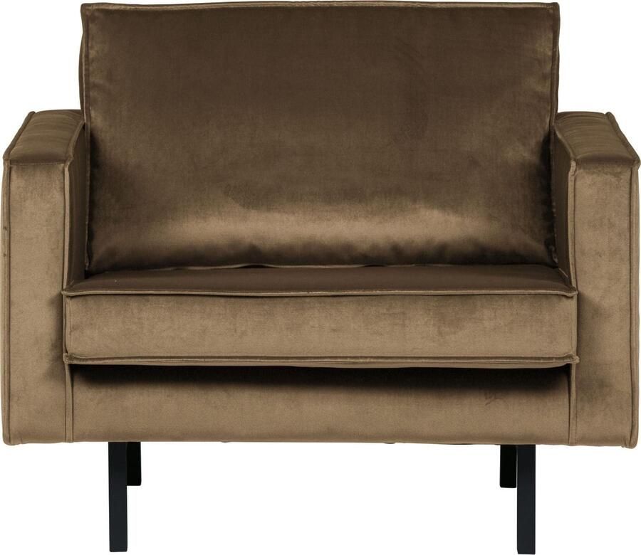 BePureHome | Rodeo Fauteuil Velvet Taupe | Zitmeubels woonkamer | Fauteuil