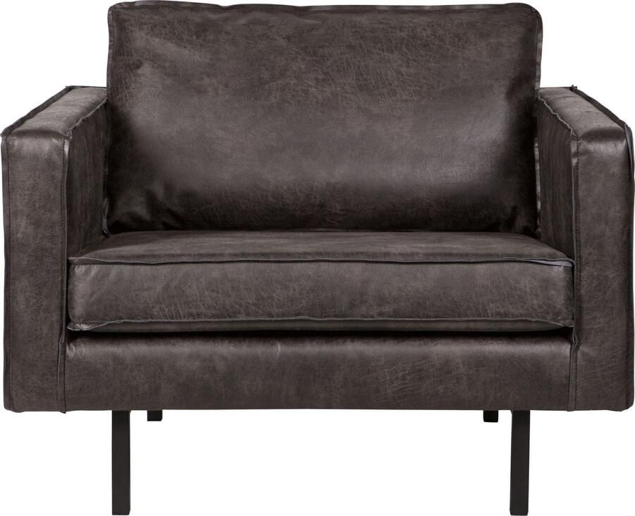BePureHome | Rodeo Fauteuil Zwart | Zitmeubels woonkamer | Fauteuil