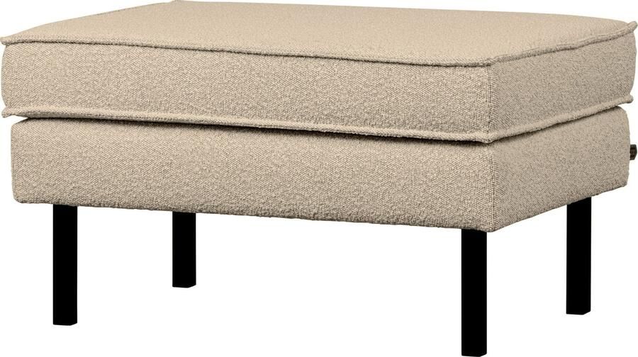 BePureHome | Rodeo hocker op poten boucle beige | Zitmeubels woonkamer | Hocker - Foto 1