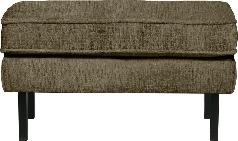 BePureHome | Rodeo hocker op poten structure velvet bonsai | Zitmeubels woonkamer | Hocker