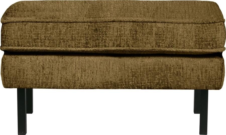 BePureHome | Rodeo hocker op poten structure velvet brass | Zitmeubels woonkamer | Hocker