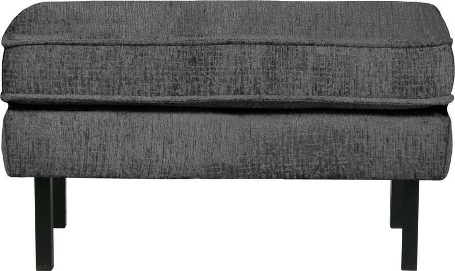 BePureHome | Rodeo hocker op poten structure velvet mountain | Zitmeubels woonkamer | Hocker