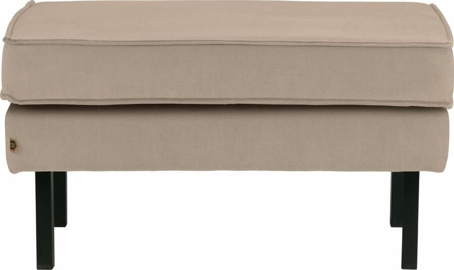 BePureHome | Rodeo Hocker Op Poten Velvet Khaki | Zitmeubels woonkamer | Hocker