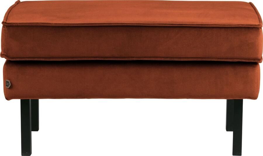 BePureHome | Rodeo Hocker Op Poten Velvet Roest | Zitmeubels woonkamer | Hocker