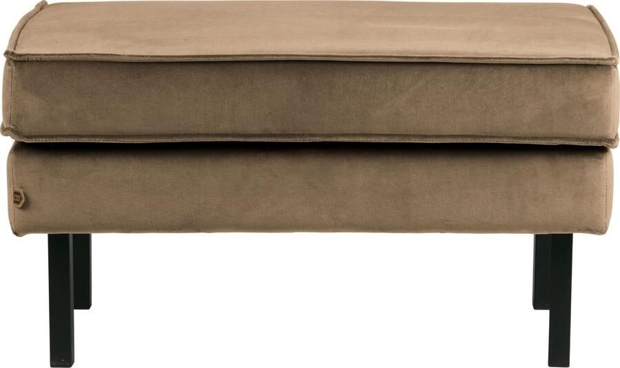 BePureHome | Rodeo Hocker Op Poten Velvet Taupe | Zitmeubels woonkamer | Hocker