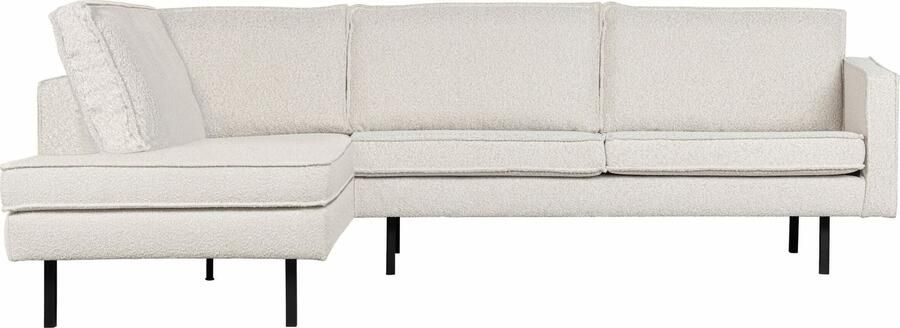 BePureHome | Rodeo Hoekbank Links Bouclé Naturel | Zitmeubels woonkamer | Hoekbank