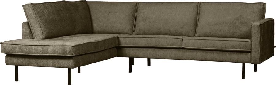 BePureHome | Rodeo hoekbank links structure velvet bonsai | Zitmeubels woonkamer | Hoekbank