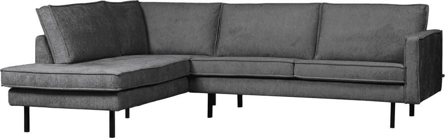 BePureHome | Rodeo hoekbank links structure velvet mountain | Zitmeubels woonkamer | Hoekbank