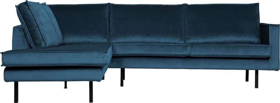 BePureHome | Rodeo Hoekbank Links Velvet Blue | Zitmeubels woonkamer | Hoekbank - Foto 2