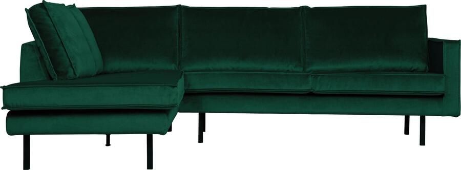 BePureHome | Rodeo Hoekbank Links Velvet Green Forest | Zitmeubels woonkamer | Hoekbank