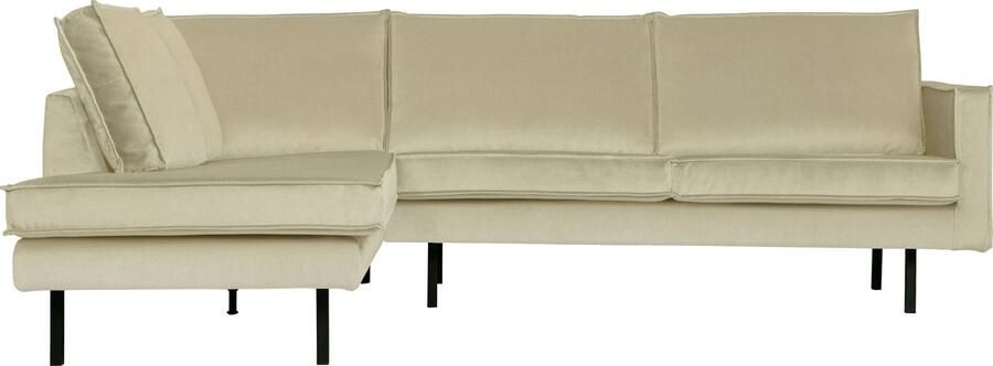 BePureHome | Rodeo Hoekbank Links Velvet Pistache | Zitmeubels woonkamer | Hoekbank