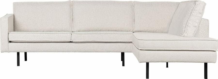 BePureHome | Rodeo Hoekbank Rechts Bouclé Naturel | Zitmeubels woonkamer | Hoekbank