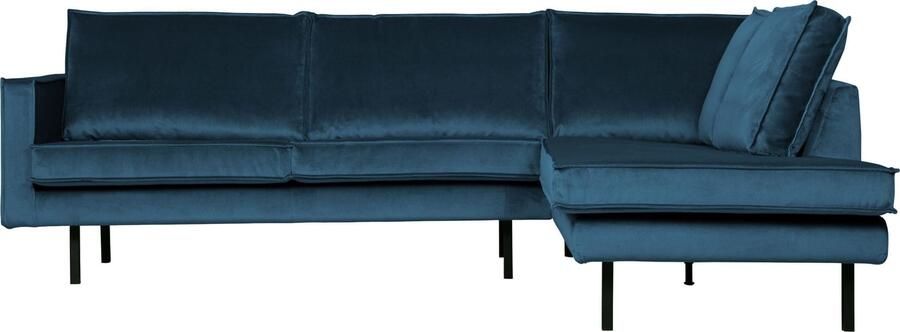 BePureHome | Rodeo Hoekbank Rechts Velvet Blue | Zitmeubels woonkamer | Hoekbank