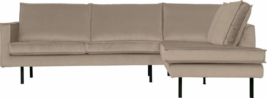 BePureHome | Rodeo Hoekbank Rechts Velvet Khaki | Zitmeubels woonkamer | Hoekbank