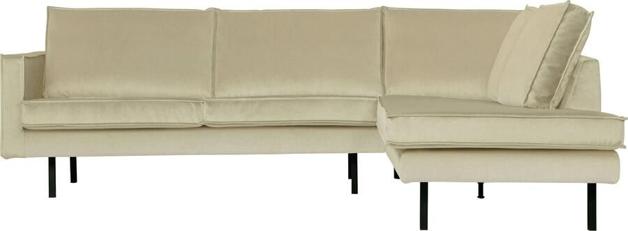 BePureHome | Rodeo Hoekbank Rechts Velvet Pistache | Zitmeubels woonkamer | Hoekbank