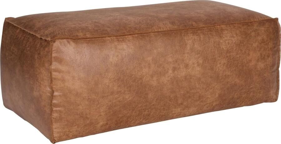 BePureHome | Rodeo Poef 43x120x60 Cognac | Zitmeubels eetkamer | Eetkamerstoel