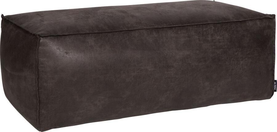 BePureHome | Rodeo Poef 43x120x60 Zwart | Zitmeubels woonkamer | Hocker