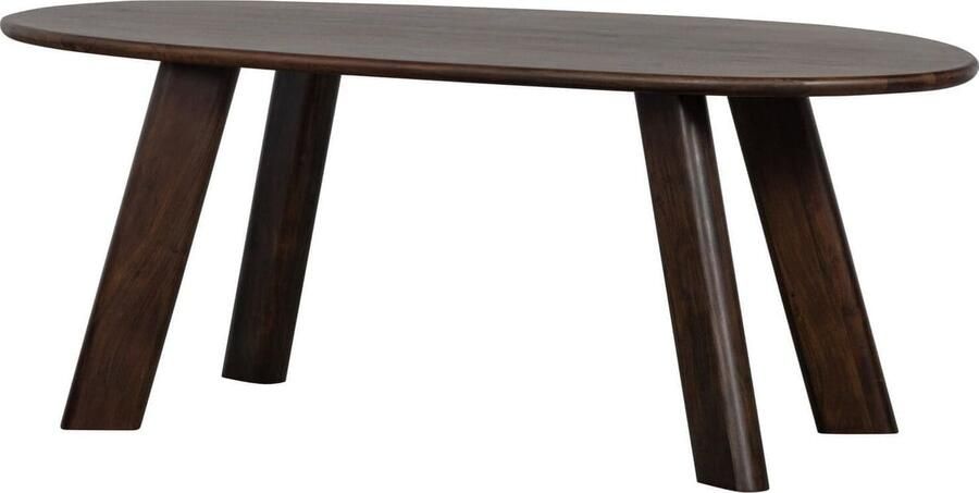 BePureHome | Roundly eettafel bureau mango hout walnoot 200x100 | Woonkamertafels | Bureau