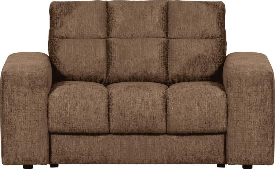 BePureHome | Second date loveseat structure velvet brass | Zitmeubels woonkamer | Fauteuil