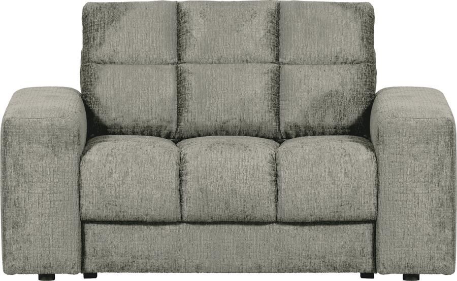 BePureHome | Second date loveseat structure velvet frost | Zitmeubels woonkamer | Fauteuil