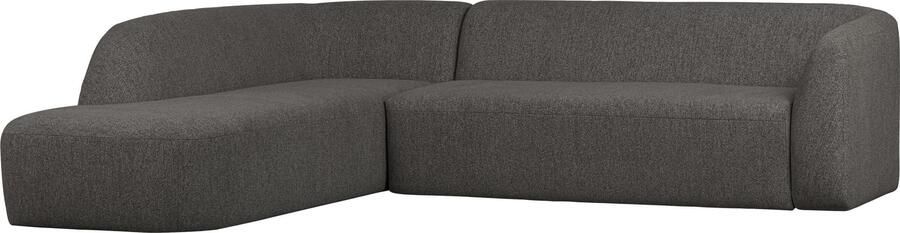 BePureHome | Sloping Hoekbank Links Grijs zwart Melange | Zitmeubels woonkamer | HoekbankModulaire banken