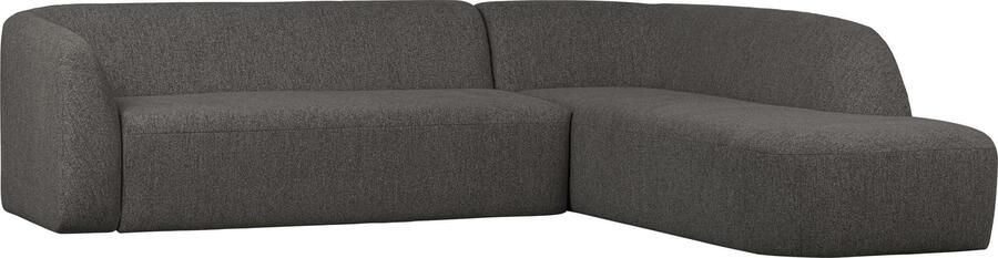 BePureHome | Sloping Hoekbank Rechts Grijs zwart Melange | Zitmeubels woonkamer | HoekbankModulaire banken