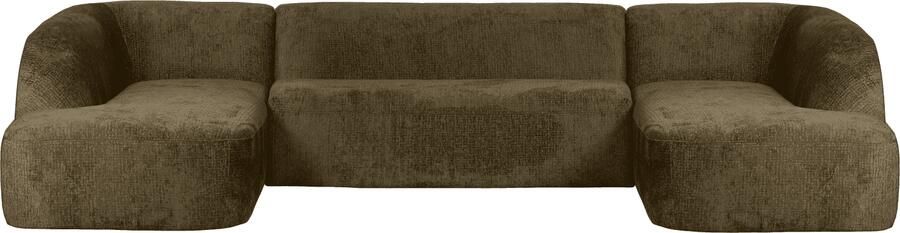 BePureHome | Sloping u-vorm structure velvet bonsai | Zitmeubels woonkamer | HoekbankModulaire banken