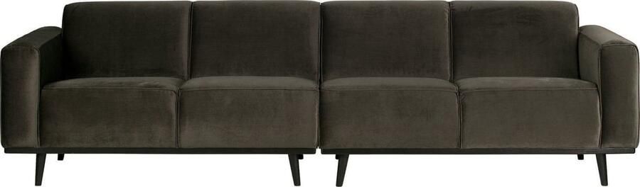 BePureHome | Statement 4-zitsbank 280cm fluweel warm groen | Zitmeubels woonkamer | 4-zitsbank