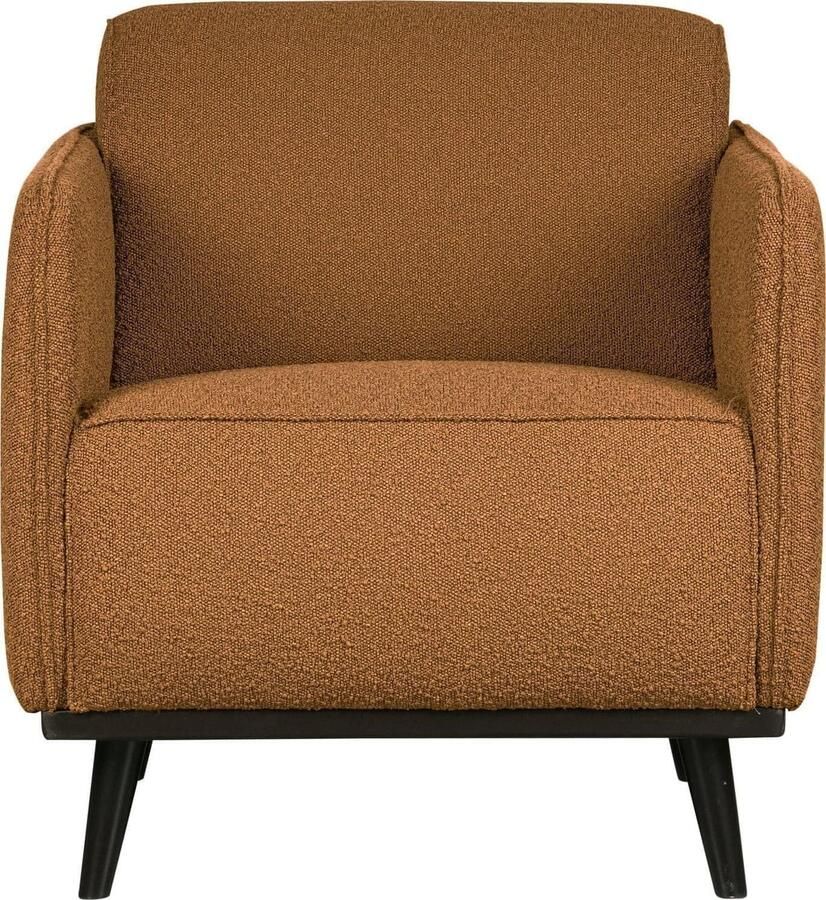 BePureHome | Statement fauteuil met arm boucle butter | Zitmeubels woonkamer | Fauteuil