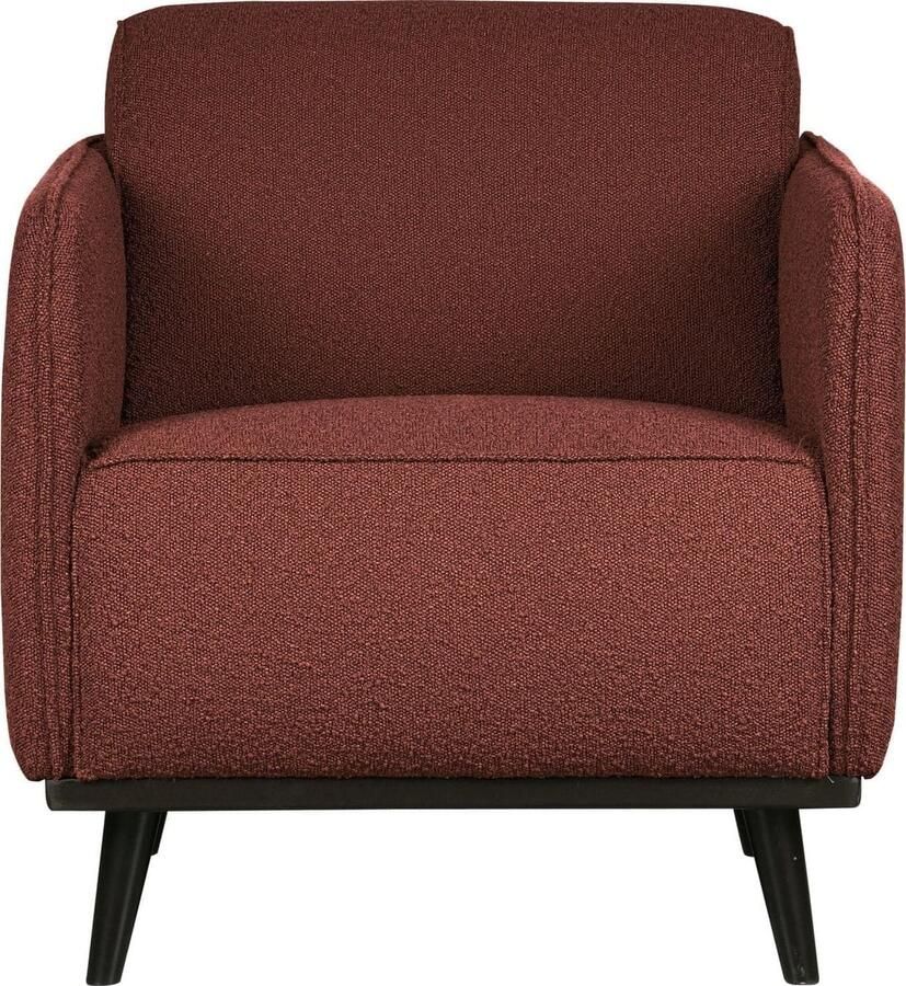 BePureHome | Statement fauteuil met arm boucle chestnut | Zitmeubels woonkamer | Fauteuil