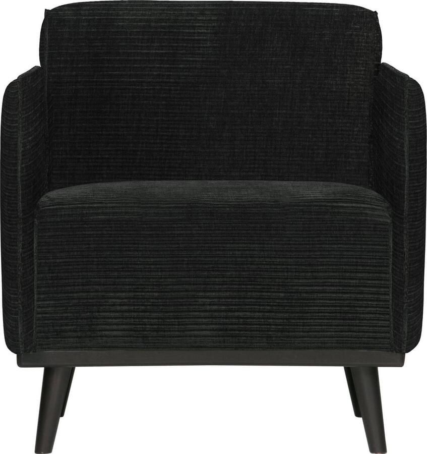 BePureHome | Statement fauteuil met arm brede platte rib graphite | Zitmeubels woonkamer | Fauteuil
