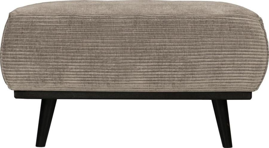 BePureHome | Statement hocker brede platte rib clay | Zitmeubels woonkamer | Hocker