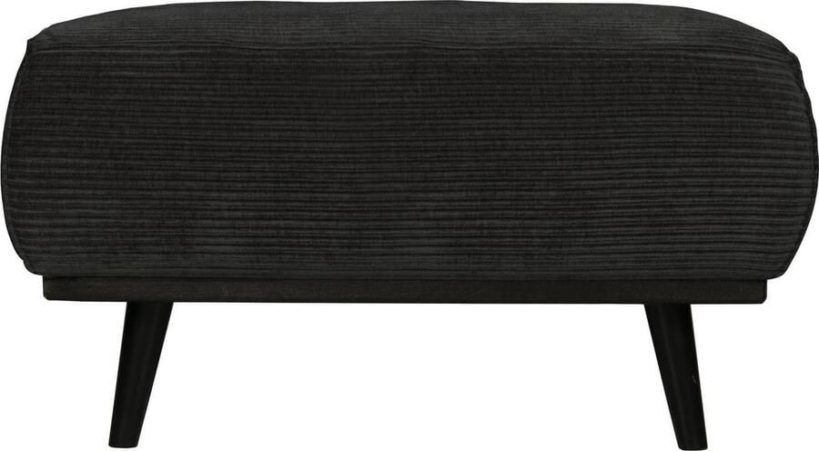 BePureHome | Statement hocker brede platte rib graphite | Zitmeubels woonkamer | Hocker