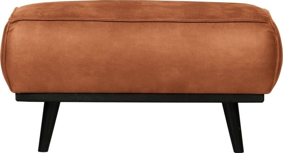 BePureHome | Statement hocker lederlook cognac | Zitmeubels woonkamer | Hocker