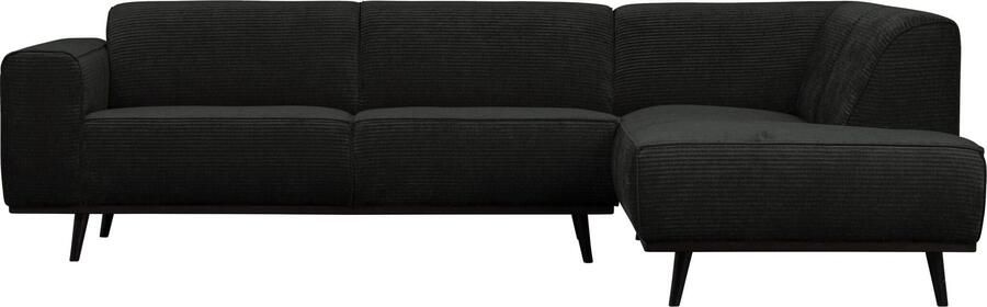 BePureHome | Statement Hoekbank Links Rib Graphite | Zitmeubels woonkamer | HoekbankModulaire banken