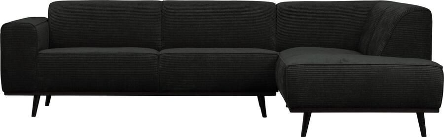 BePureHome | Statement Hoekbank Rechts Rib Graphite | Zitmeubels woonkamer | HoekbankModulaire banken
