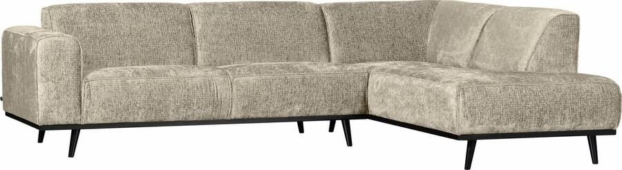 BePureHome | Statement Hoekbank Rechts Structure Velvet Wheatfield | Zitmeubels woonkamer | HoekbankModulaire banken
