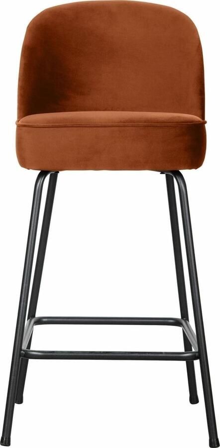 BePureHome | Vogue Barstoel 65cm Fluweel Rust | Zitmeubels eetkamer | Barstoel